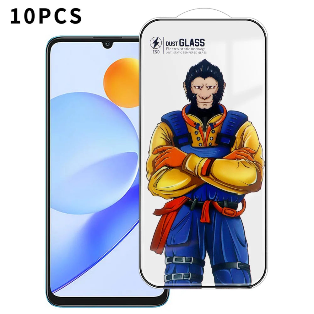 For Honor Play7T 5G 10Pcs Full Screen Protector 3D Arc 120C Anti-Static Silk Printing High Aluminium-silicon Glass Film - As Shown - 1