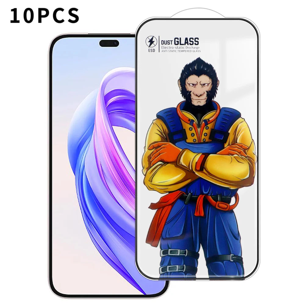 For Honor X50i+ 5G 10Pcs Full Screen Protector 3D Arc 120C Anti-Static Silk Printing High Aluminium-silicon Glass Film - As Shown - 1