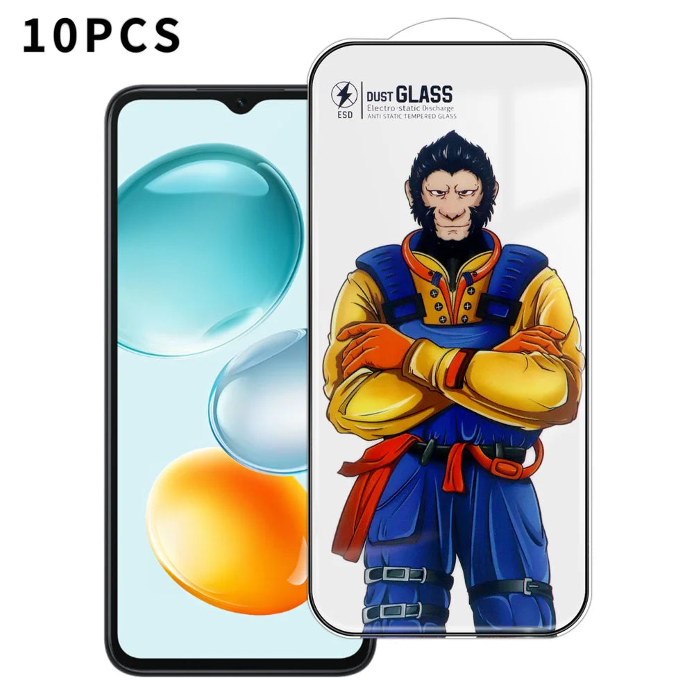 For Honor Play 9C 10Pcs Full Screen Protector 3D Arc 120C Anti-Static Silk Printing High Aluminium-silicon Glass Film - As Shown - 1
