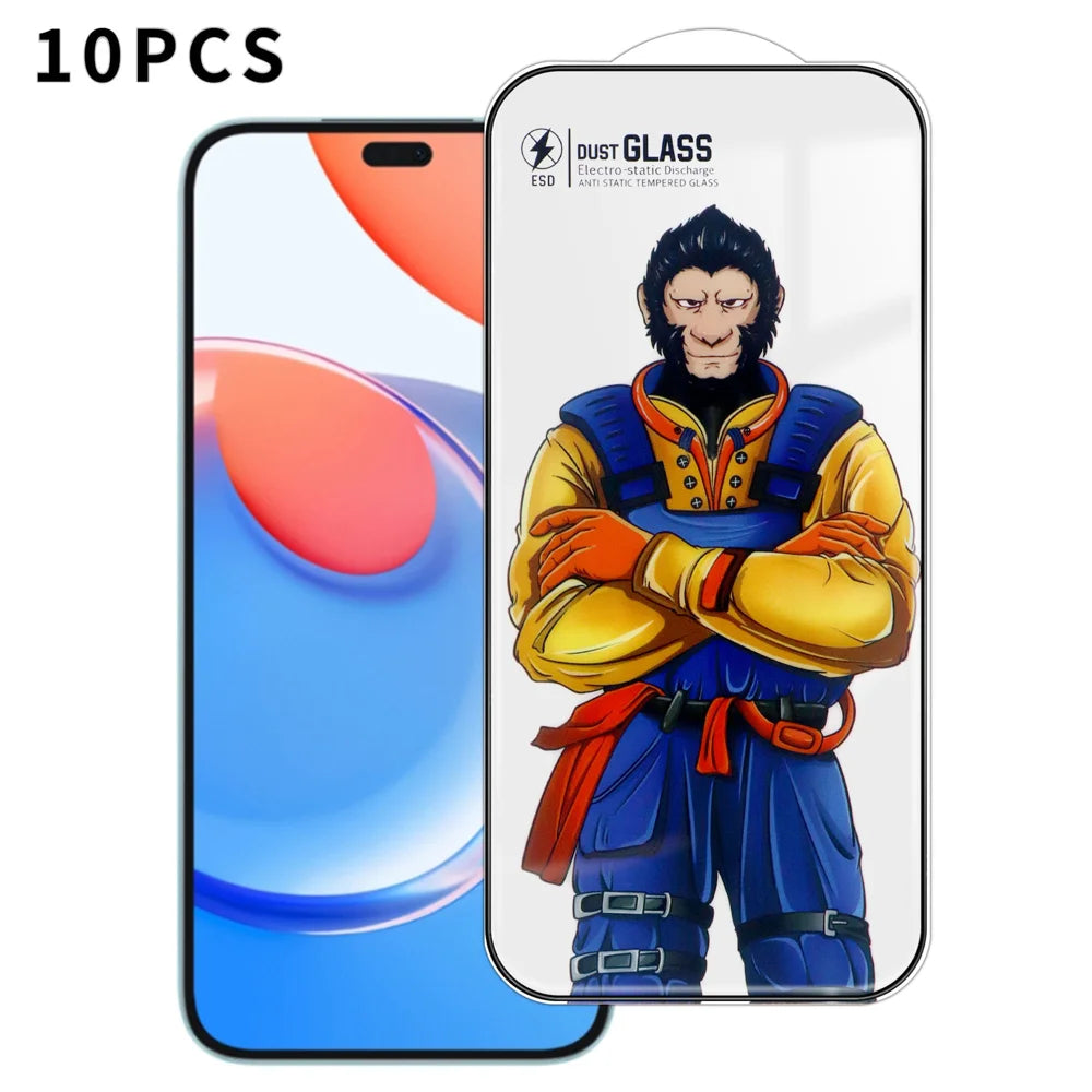 For Honor Play 8T Pro 10Pcs Full Screen Protector 3D Arc 120C Anti-Static Silk Printing High Aluminium-silicon Glass Film - As Shown - 1