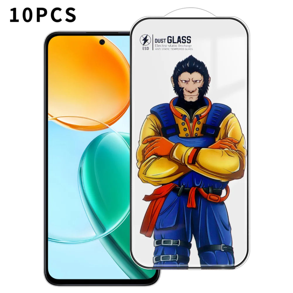 For Honor Play 9T 10Pcs Full Screen Protector 3D Arc 120C Anti-Static Silk Printing High Aluminium-silicon Glass Film - As Shown - 1