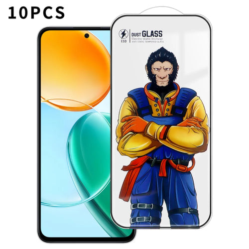 For Honor Play 9T 10Pcs Full Screen Protector 3D Arc 120C Anti-Static Silk Printing High Aluminium-silicon Glass Film - As Shown - 1