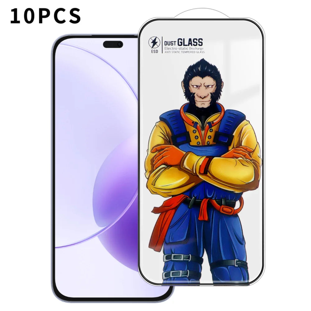 For Honor X70i 10Pcs Full Screen Protector 3D Arc 120C Anti-Static Silk Printing High Aluminium-silicon Glass Film - As Shown - 1