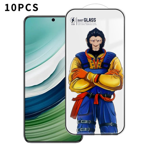 For Huawei Mate 60 10Pcs Full Screen Protector 3D Arc 120C Anti-Static Silk Printing High Aluminium-silicon Glass Film - As Shown - 1