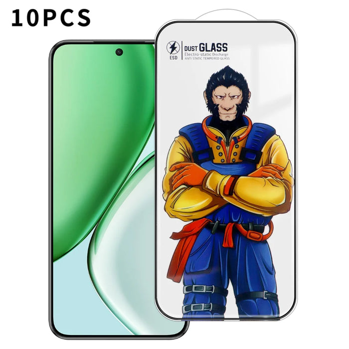 For Honor Magic8 Lite 5G / X9d 5G / X70 5G 10Pcs Full Screen Protector 3D Arc 120C Anti-Static Silk Printing High Aluminium-silicon Glass Film - As Shown - 1
