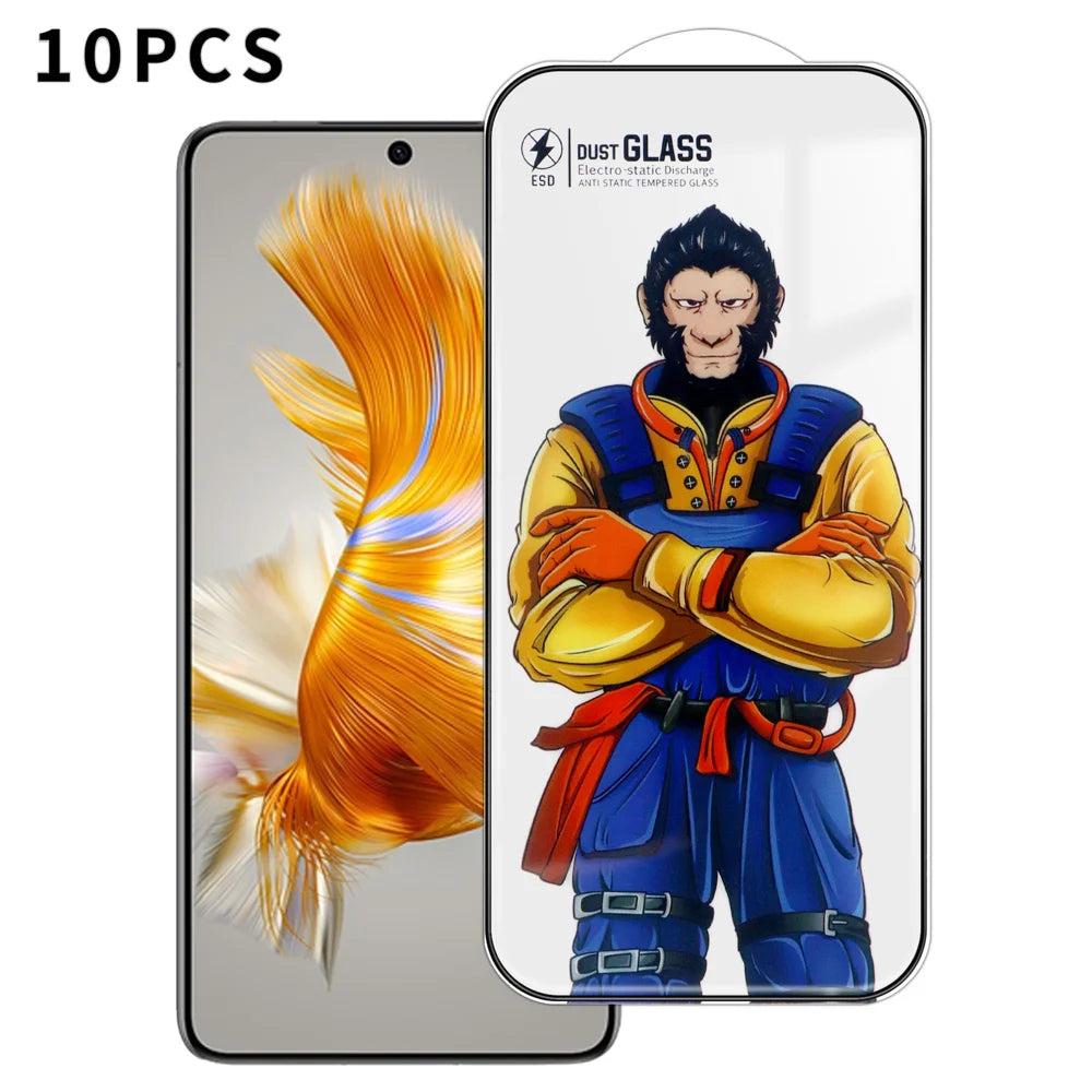 For Huawei Mate 50 4G 10Pcs Full Screen Protector 3D Arc 120C Anti-Static Silk Printing High Aluminium-silicon Glass Film - As Shown - 1