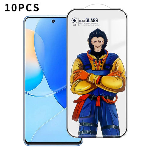 For Huawei nova 9 SE 10Pcs Full Screen Protector 3D Arc 120C Anti-Static Silk Printing High Aluminium-silicon Glass Film - As Shown - 1