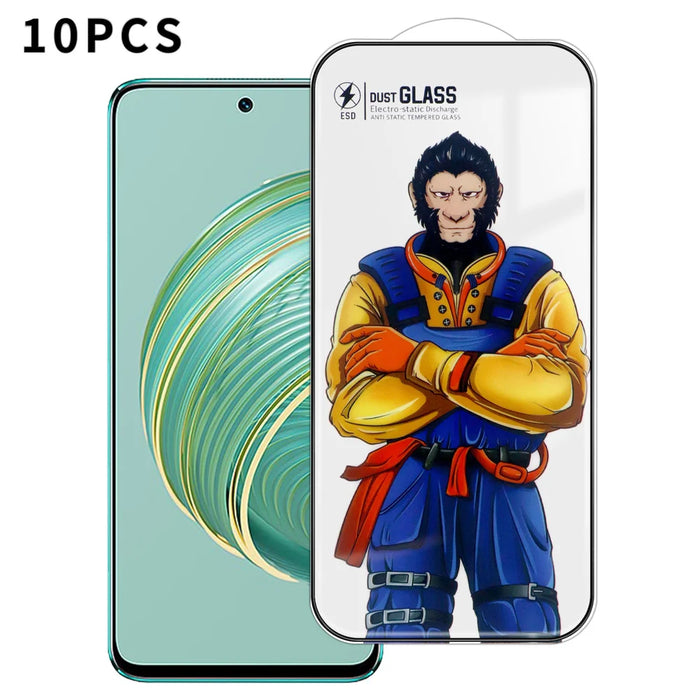 For Huawei nova 10z 4G 10Pcs Full Screen Protector 3D Arc 120C Anti-Static Silk Printing High Aluminium-silicon Glass Film - As Shown - 1