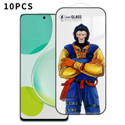 For Huawei nova 11i 10Pcs Full Screen Protector 3D Arc 120C Anti-Static Silk Printing High Aluminium-silicon Glass Film - As Shown - 1