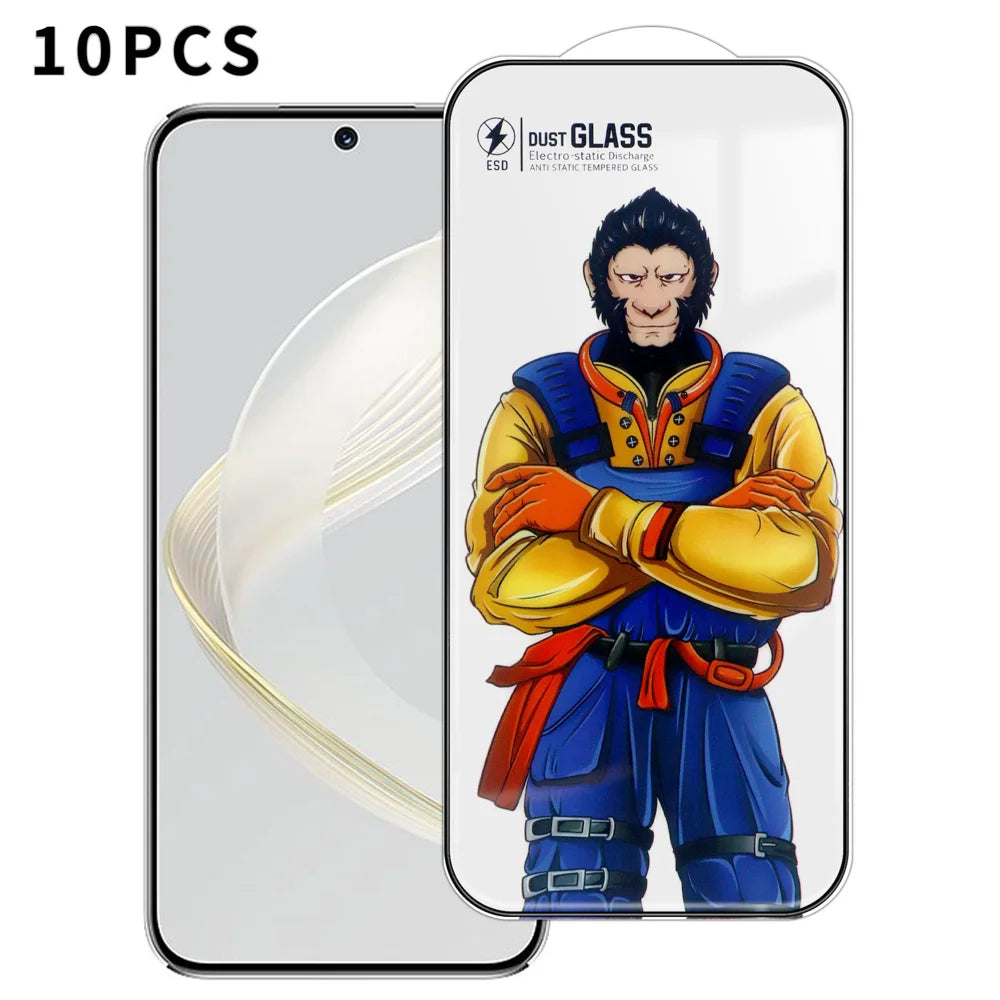For Huawei nova 11 10Pcs Full Screen Protector 3D Arc 120C Anti-Static Silk Printing High Aluminium-silicon Glass Film - As Shown - 1