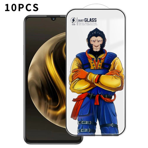 For Huawei nova Y72 4G 10Pcs Full Screen Protector 3D Arc 120C Anti-Static Silk Printing High Aluminium-silicon Glass Film - As Shown - 1
