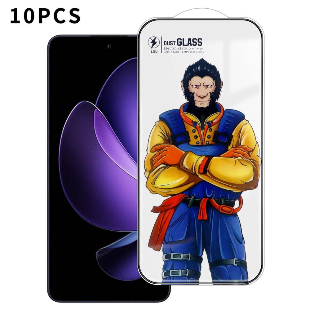 For Oppo Reno13 F 5G 10Pcs Full Screen Protector 3D Arc 120C Anti-Static Silk Printing High Aluminium-silicon Glass Film - As Shown - 1