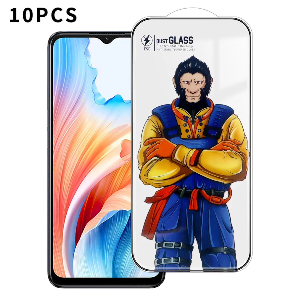 For Oppo A2x 5G 10Pcs Full Screen Protector 3D Arc 120C Anti-Static Silk Printing High Aluminium-silicon Glass Film - As Shown - 1