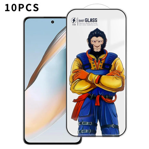 For Oppo K12 Plus 5G 10Pcs Full Screen Protector 3D Arc 120C Anti-Static Silk Printing High Aluminium-silicon Glass Film - As Shown - 1