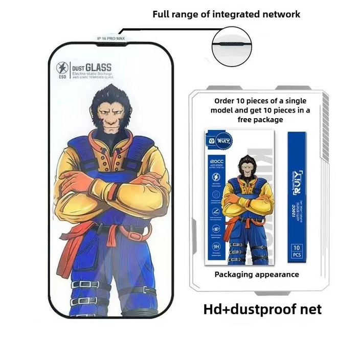 For Oppo K12x 5G (Global) 10Pcs Full Screen Protector 3D Arc 120C Anti-Static Silk Printing High Aluminium-silicon Glass Film - As Shown - 2