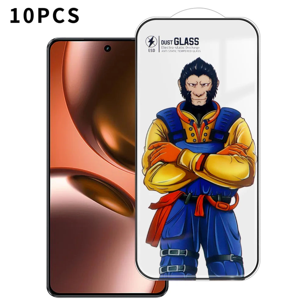 For Realme GT 7 5G 10Pcs Full Screen Protector 3D Arc 120C Anti-Static Silk Printing High Aluminium-silicon Glass Film - As Shown - 1