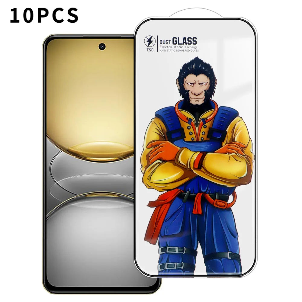 For Realme C75 4G 10Pcs Full Screen Protector 3D Arc 120C Anti-Static Silk Printing High Aluminium-silicon Glass Film - As Shown - 1