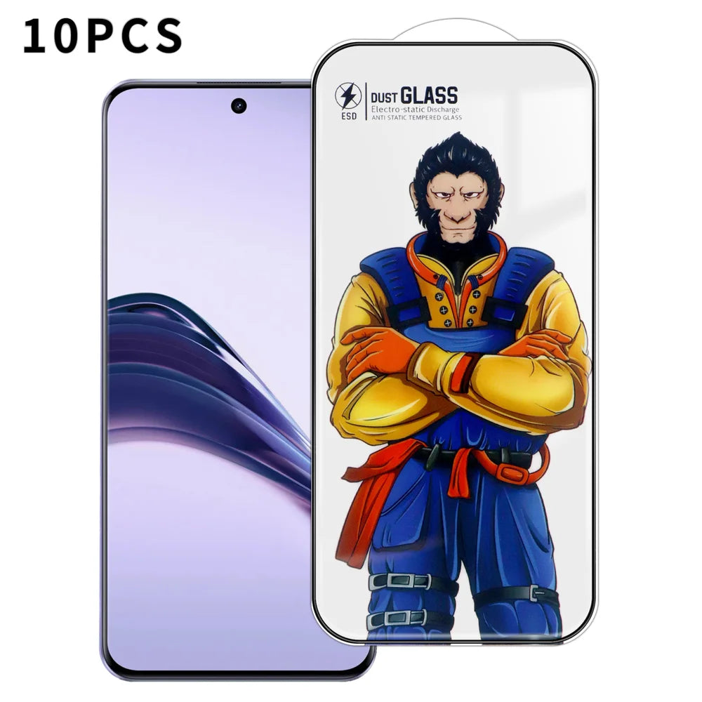 For Realme 13 Pro 5G (Global) 10Pcs Full Screen Protector 3D Arc 120C Anti-Static Silk Printing High Aluminium-silicon Glass Film - As Shown - 1
