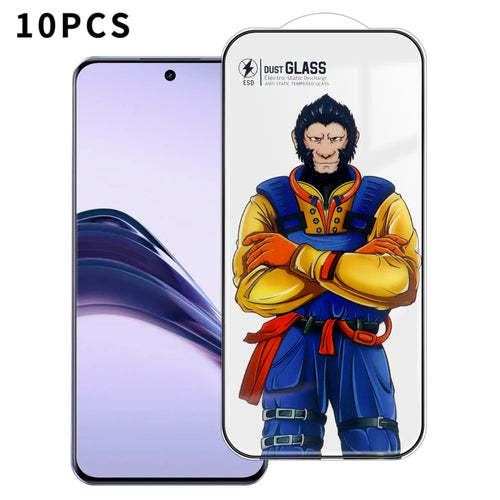 For Realme 13 Pro 5G (Global) 10Pcs Full Screen Protector 3D Arc 120C Anti-Static Silk Printing High Aluminium-silicon Glass Film - As Shown - 1