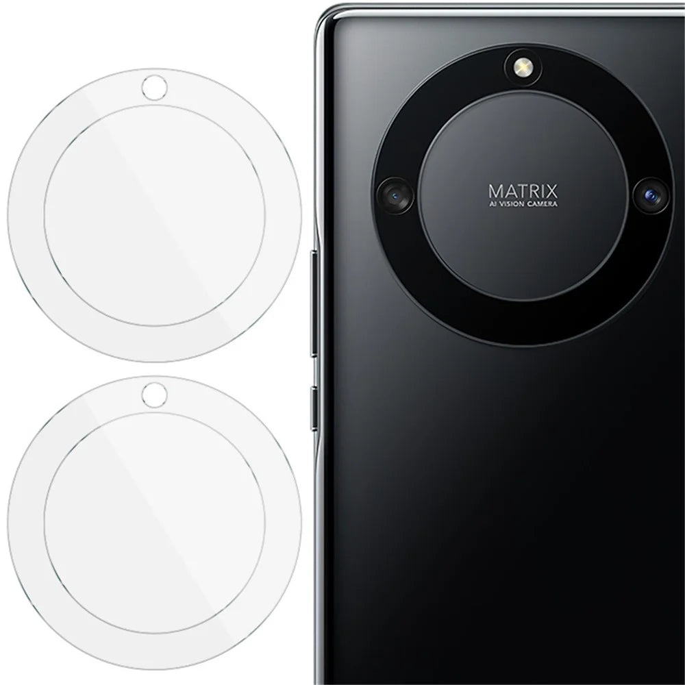 IMAK 2Pcs / Set Camera Lens Protector for Honor X40 5G / X9a 5G / Magic5 Lite 5G , Anti-explosion Bubble-free HD Clear Tempered Glass Lens Cover Film - 1