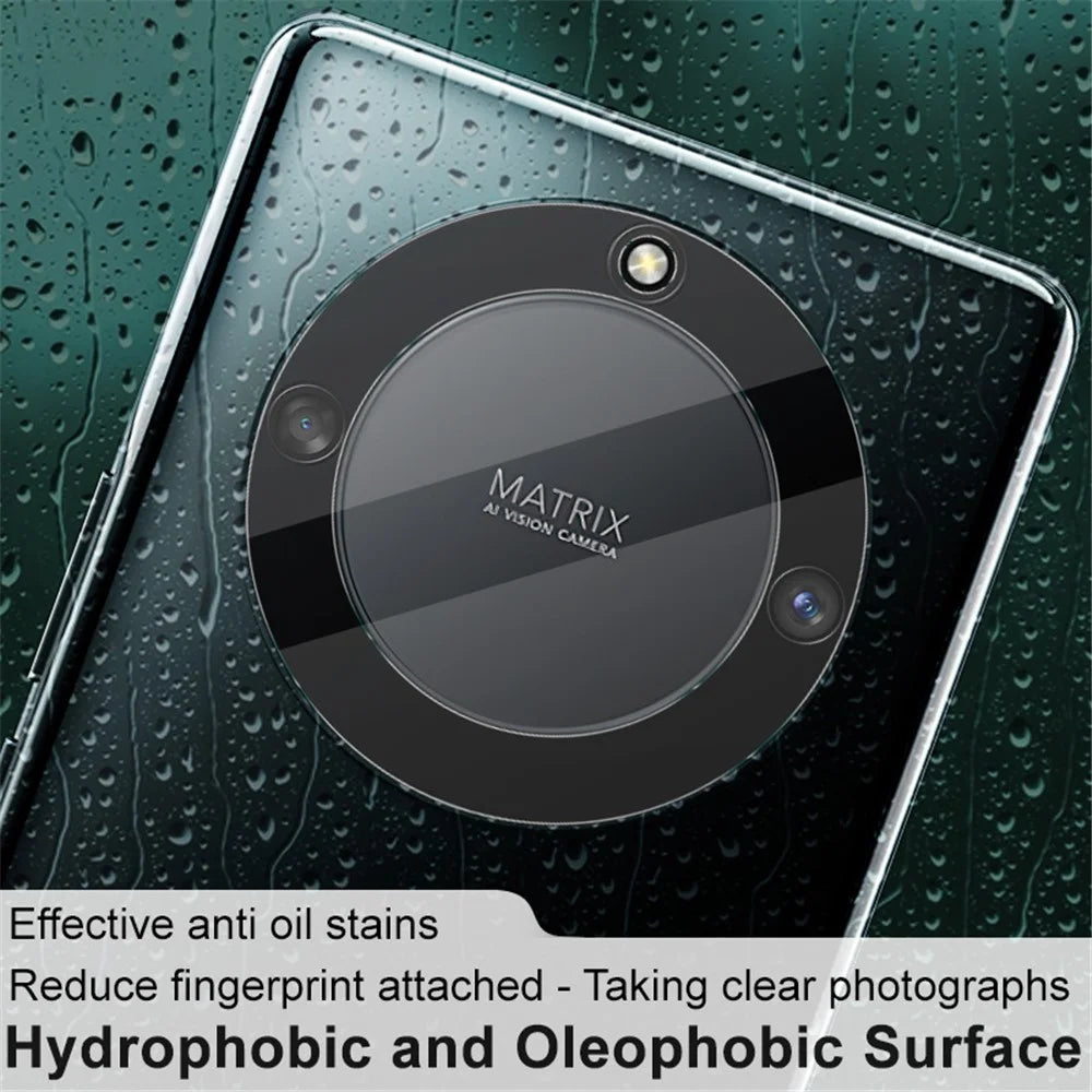 IMAK 2Pcs / Set Camera Lens Protector for Honor X40 5G / X9a 5G / Magic5 Lite 5G , Anti-explosion Bubble-free HD Clear Tempered Glass Lens Cover Film - 4