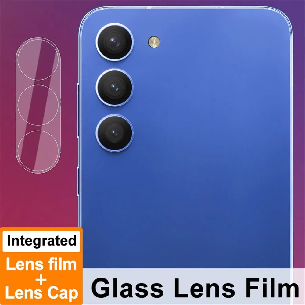 IMAK Anti-scratch Ultra Clear Camera Lens Protector for Samsung Galaxy S23 / S23+, Integrated Tempered Glass Lens Film + Acrylic Lens Cap - 2