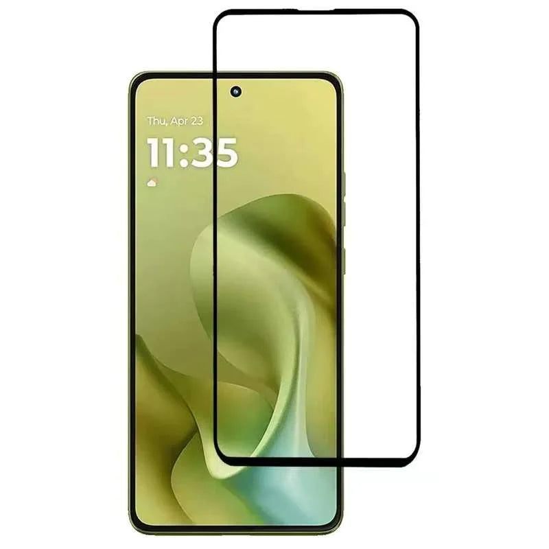 For Motorola Moto G86 Power 5G / Motorola Moto G86 5G Tempered Glass Silk Printing Side Glue Full Coverage Screen Protector - Black - 1