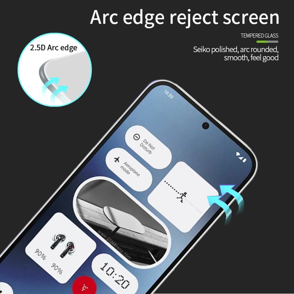 MOFI For Nothing Phone (3a) Lite 5G Screen Protector  9H Full Glue Full Coverage High Aluminum-Silicon Glass Film - Black - 2