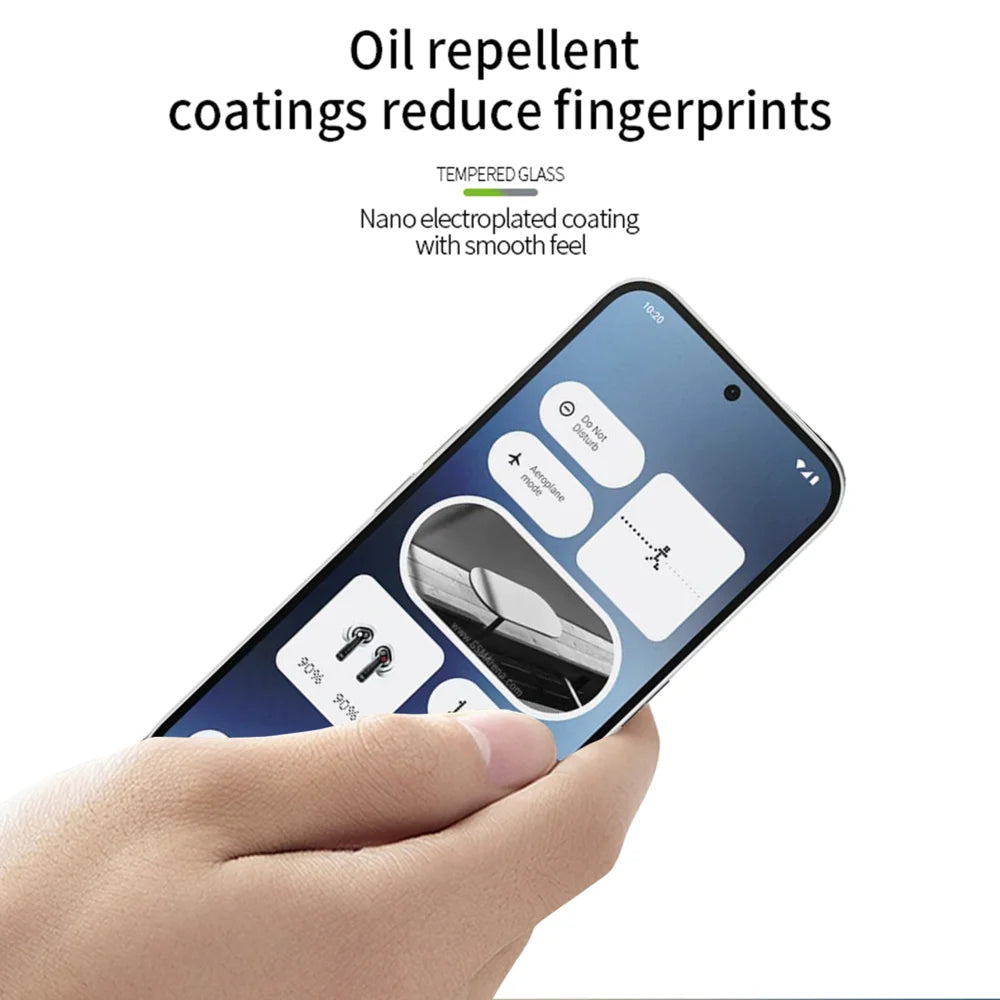 MOFI For Nothing Phone (3a) Lite 5G Screen Protector  9H Full Glue Full Coverage High Aluminum-Silicon Glass Film - Black - 4