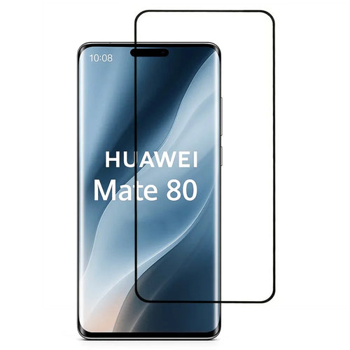 For Huawei Mate 80 Screen Protector Full Glue Silk Printing Tempered Glass Film Support Fingerprint Unlock - 1