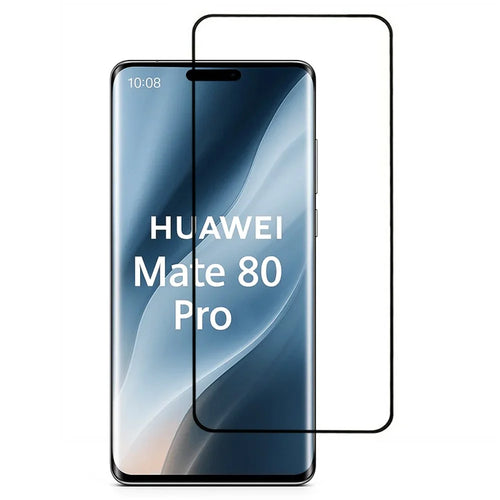 For Huawei Mate 80 Pro Full Screen Protector Full Glue Silk Printing Tempered Glass Film Support Fingerprint Unlock - 1