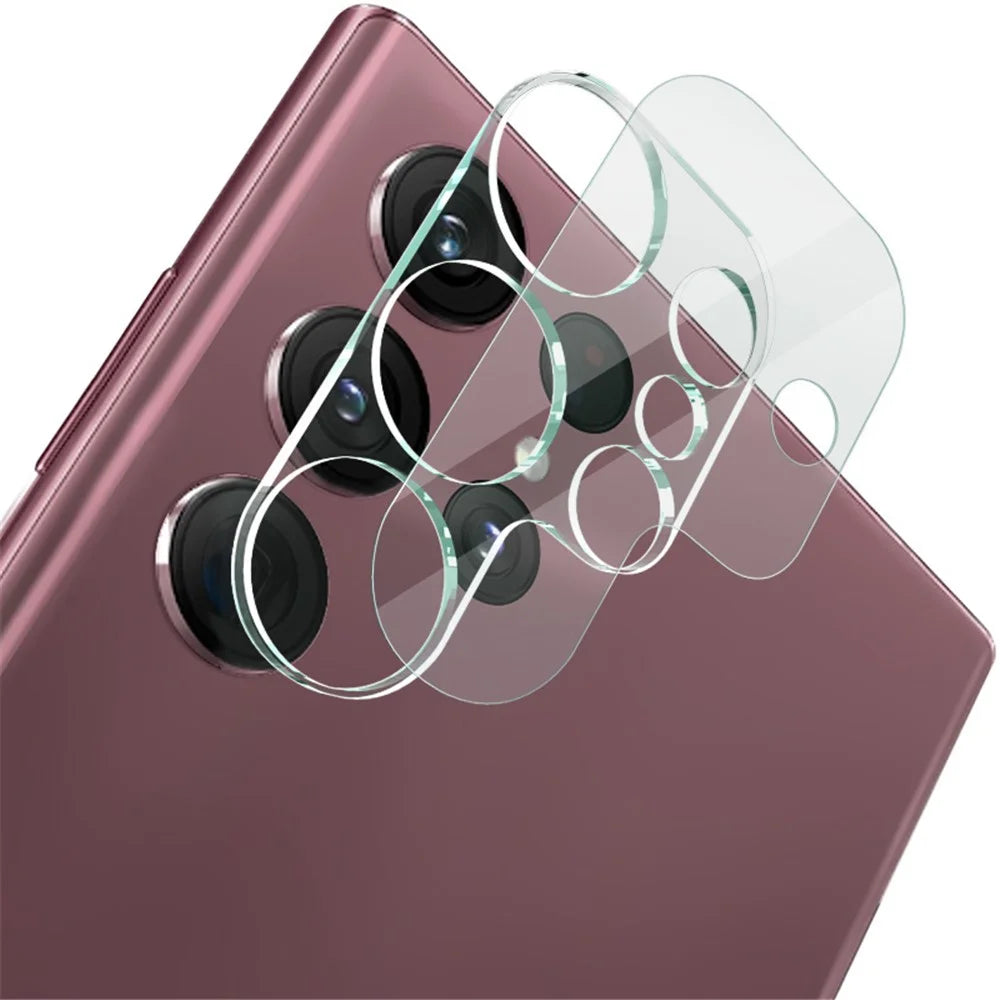 IMAK Ultra Clear Anti-scratch Camera Lens Protector for Samsung Galaxy S23 Ultra, Anti-explosion Integrated Tempered Glass Lens Film + Acrylic Lens Cap - 1