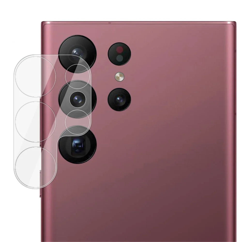 IMAK Ultra Clear Anti-scratch Camera Lens Protector for Samsung Galaxy S23 Ultra, Anti-explosion Integrated Tempered Glass Lens Film + Acrylic Lens Cap - 5