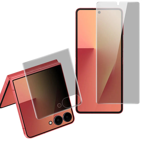 IMAK Privacy Hydrogel Film III for Samsung Galaxy Z Flip8 / Z Flip7 5G 1 Set Anti-Spy TPU Full Screen Film (Front Screen + Inner Large Screen) - 1