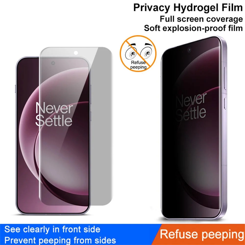 IMAK Privacy Hydrogel Film III for OnePlus 15 5G Anti-Spy Soft TPU Full Screen Protector (Fingerprint Unlock) - 5