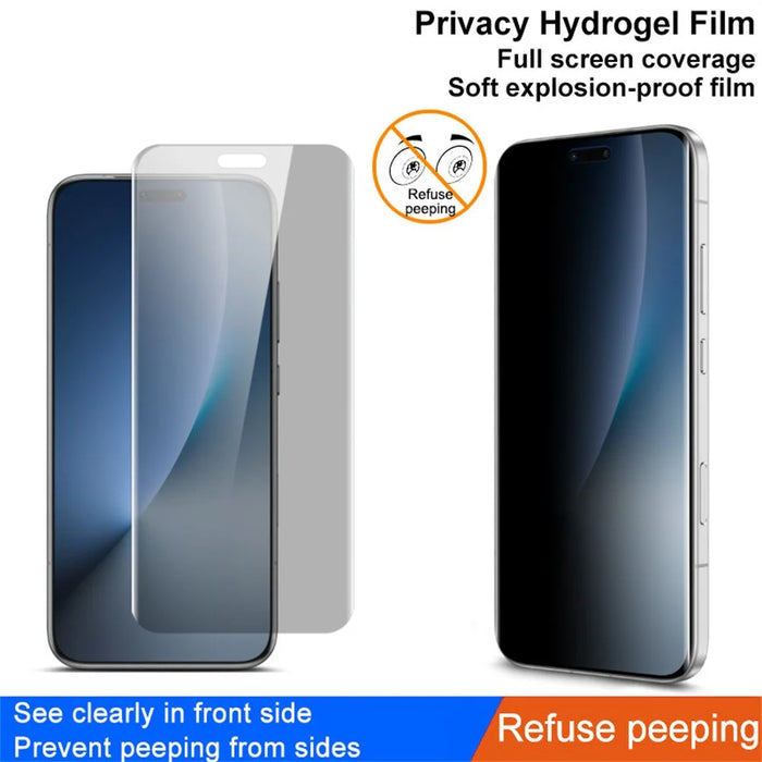 IMAK Privacy Hydrogel Film III for Honor Magic8 Pro 5G Anti-Spy Soft TPU Full Screen Protector (Fingerprint Unlock) - 5
