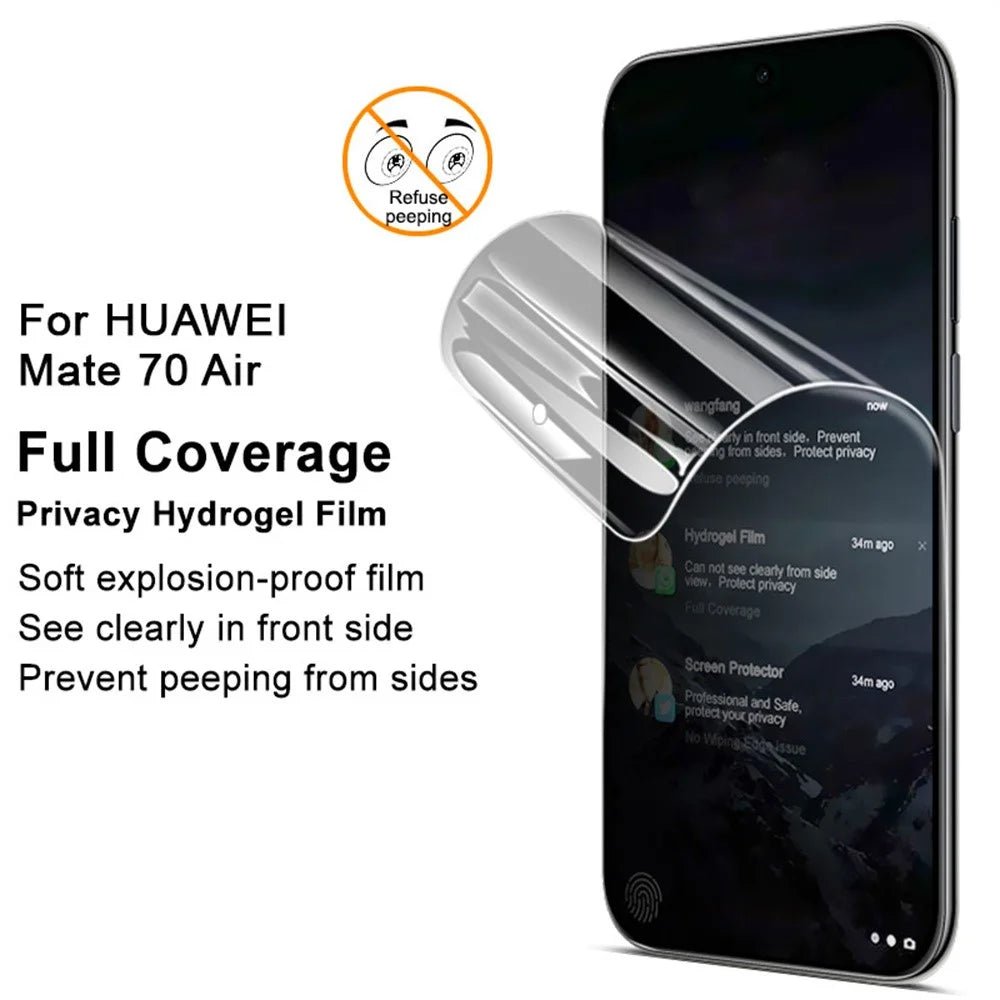 IMAK Privacy Hydrogel Film III For Huawei Mate 70 Air Anti-Spy TPU Phone Screen Film Full Covering Screen Protector - 4