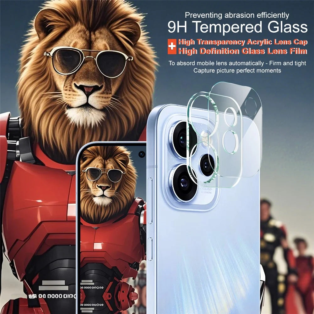IMAK For Oppo Reno15 Pro 5G (Global) / Reno15 5G (China) Tempered Glass Full Cover Camera Lens Protector + Acrylic Lens Cap - 3