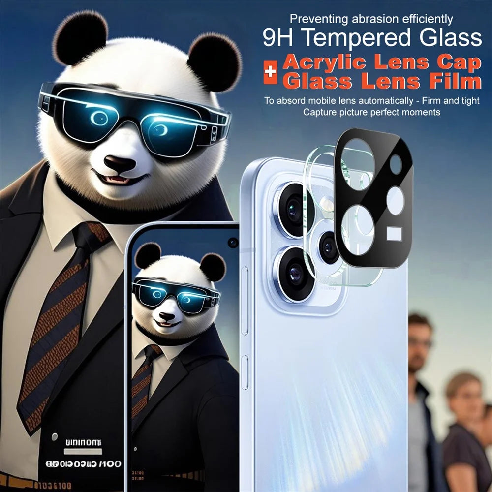 IMAK For Oppo Reno15 Pro 5G (Global) / Reno15 5G (China) Tempered Glass Full Cover Lens Film + Acrylic Cap (Black Version) - 3