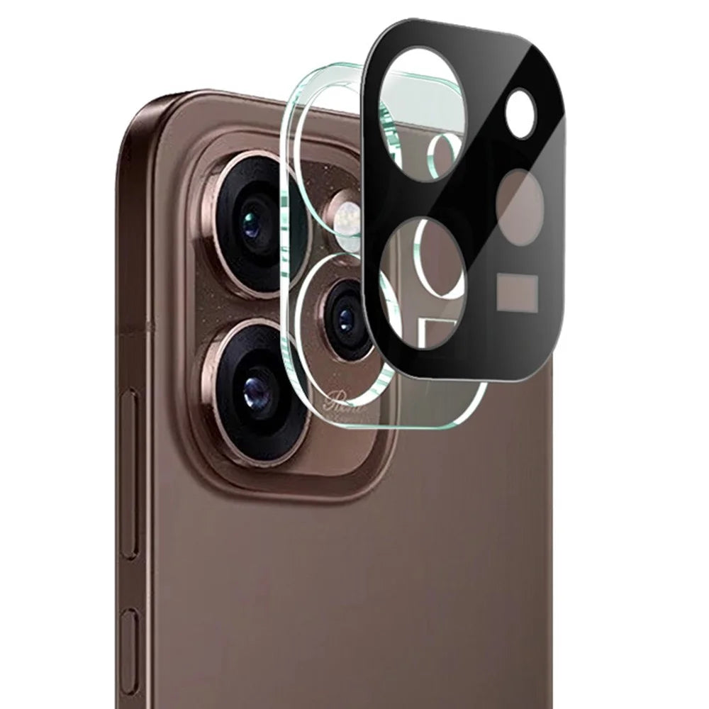 IMAK For Oppo Reno15 Pro Max 5G (Global) / Reno15 Pro 5G (China) Tempered Glass Full Cover Lens Film + Acrylic Cap (Black Version) - 1