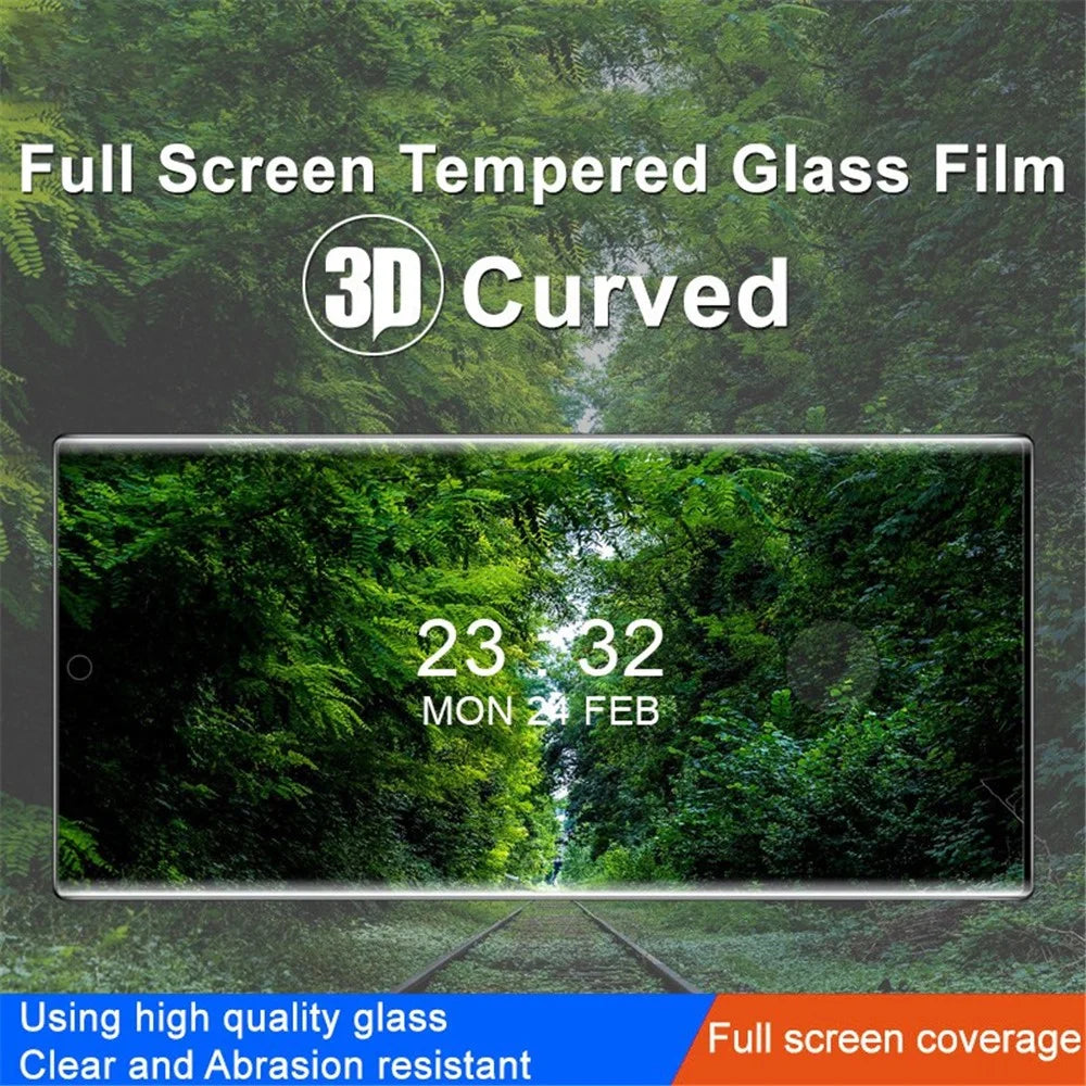 IMAK for Samsung Galaxy S23 Ultra 3D Anti-fingerprint Curved Tempered Glass Film Side Glue Ultra Clear Full Screen Protector - 2