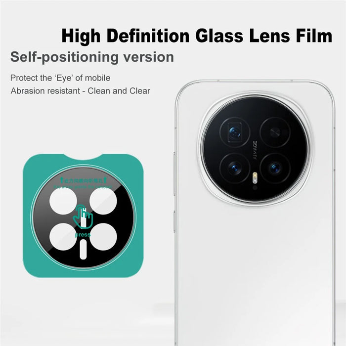 IMAK For Honor Magic8 5G Tempered Glass Full Cover Camera Lens Protector with Self Positioning Frame (Black Version) - 3
