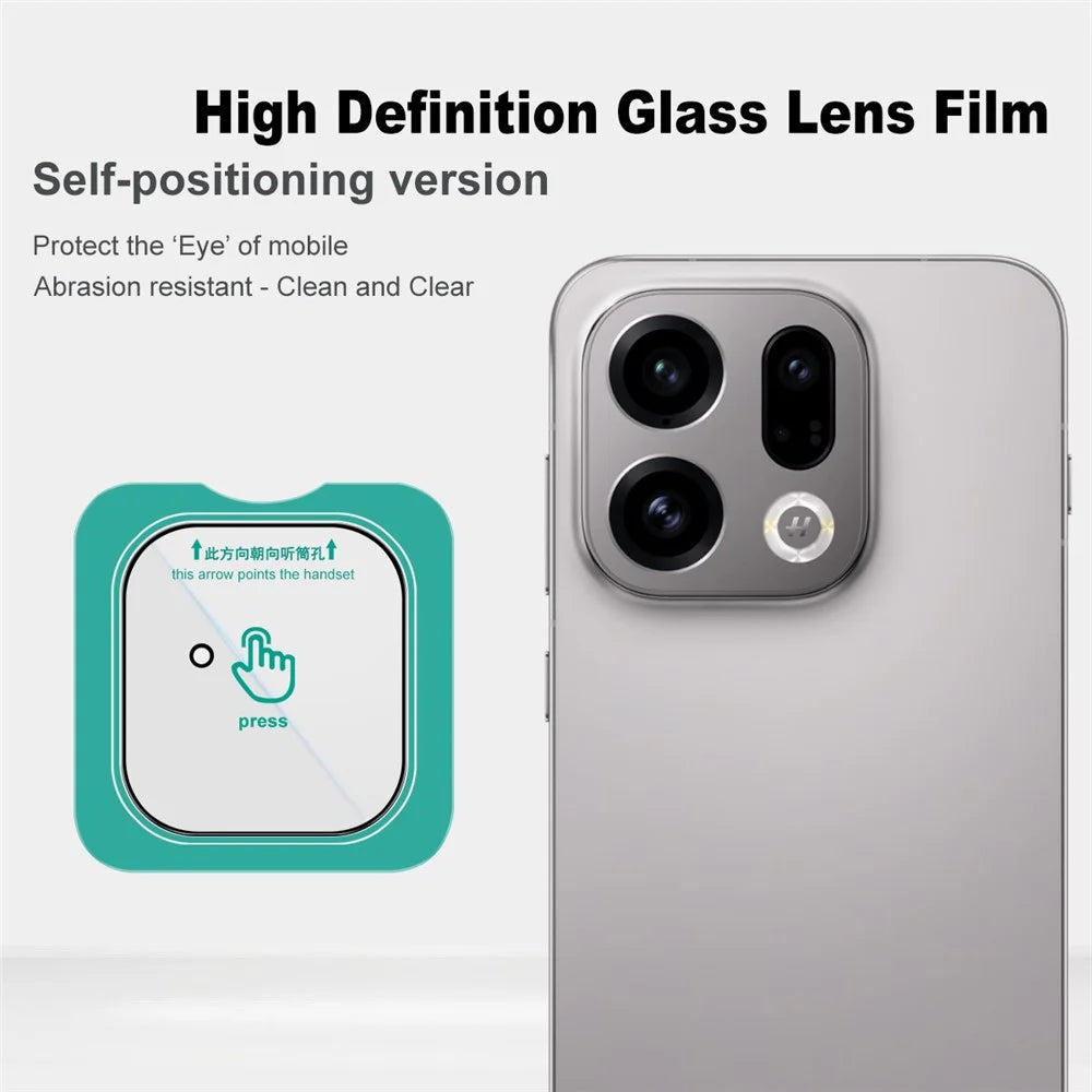 IMAK For Oppo Find X9s 5G / Find X9 5G Camera Lens Protector Tempered Glass Full Cover Lens Film with Self Positioning Frame - 3