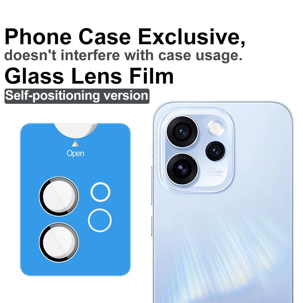 IMAK For Oppo Reno15 Pro 5G (Global) / Reno15 5G (China) Tempered Glass Full Cover Camera Lens Protector with Self Positioning Frame (Complete Covering) - 3