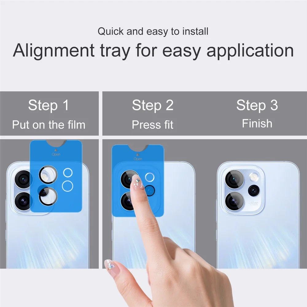 IMAK For Oppo Reno15 Pro 5G (Global) / Reno15 5G (China) Tempered Glass Full Cover Camera Lens Protector with Self Positioning Frame (Complete Covering) - 7