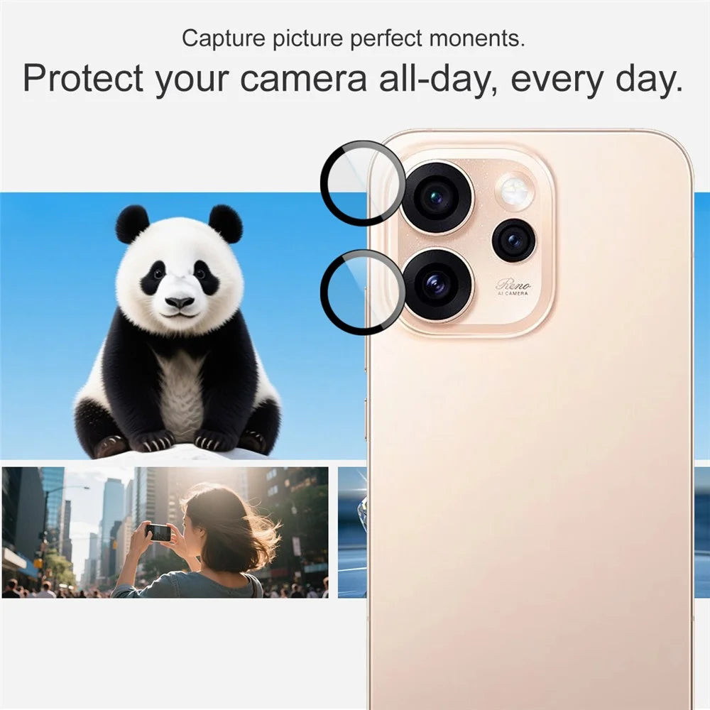 IMAK For Oppo Reno15 Pro Max 5G (Global) / Reno15 Pro 5G (China) Tempered Glass Full Cover Camera Lens Protector with Self Positioning Frame (Complete Covering) - 5