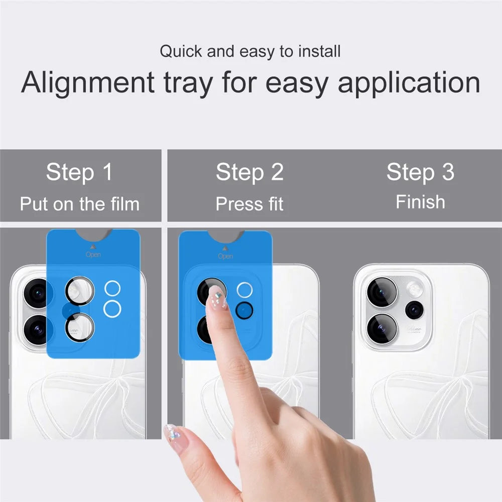 IMAK For Oppo Reno15 Pro Max 5G (Global) / Reno15 Pro 5G (China) Tempered Glass Full Cover Camera Lens Protector with Self Positioning Frame (Complete Covering) - 7