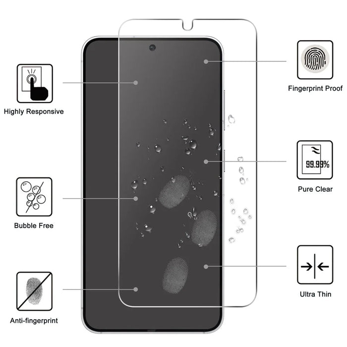 For Samsung Galaxy S26 Screen Protector 2.5D HD Tempered Glass Film (Not Complete Coverage) - 2