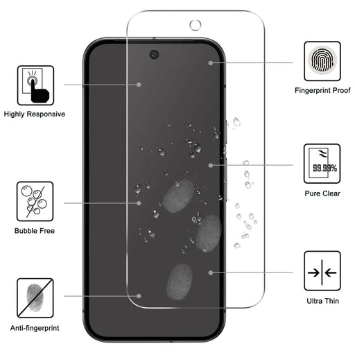For Google Pixel 10a Screen Protector 2.5D HD Tempered Glass Film (Not Complete Coverage) - 2