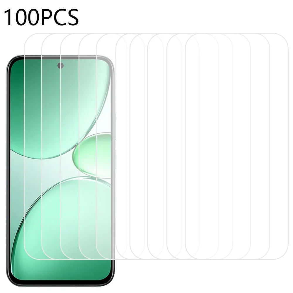 100Pcs For Realme C85 5G / C85 Pro 4G Screen Protector Full Glue Anti-Scratch Tempered Glass Film (NOT Complete Covering) (No Package, with Wipes Set, Dust-absorber, Guide Sticker) - 1